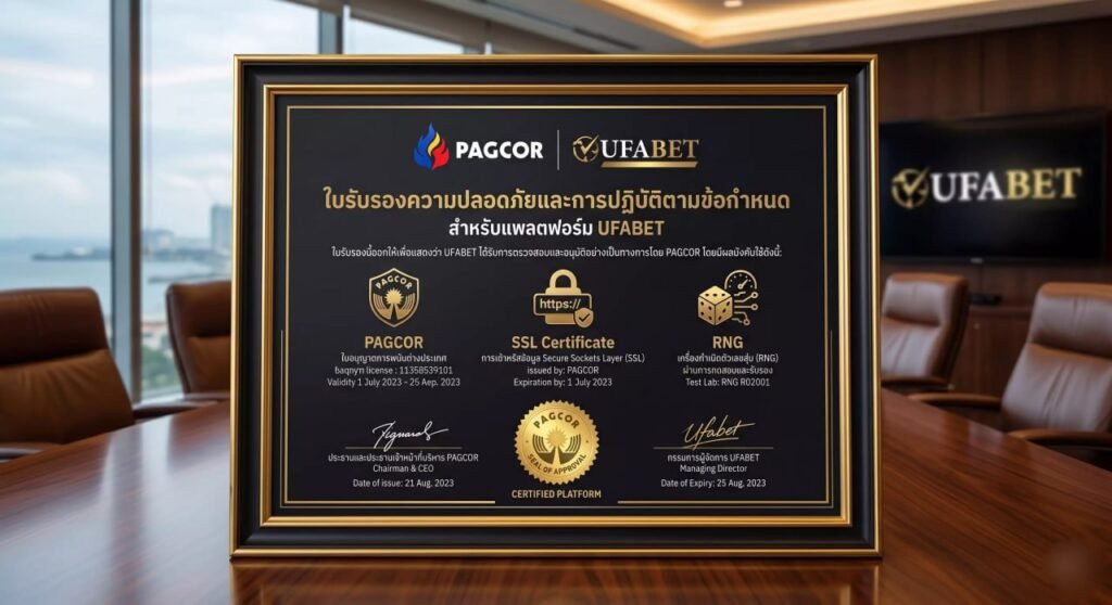 ใบรับรอง ufa007